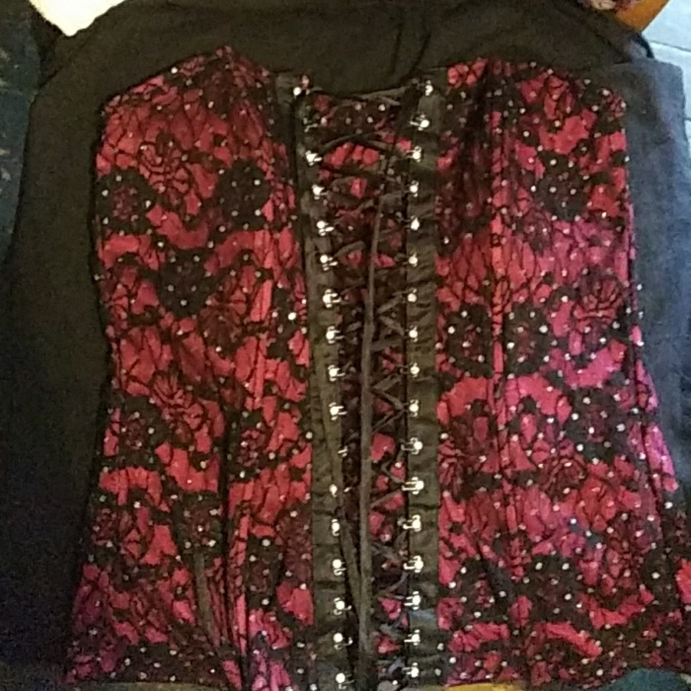 Lace up corset style sleeveless top